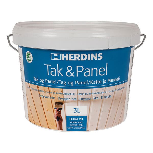 Herdins Lasyr Tak- & Panelvitt Extra Vit 3L