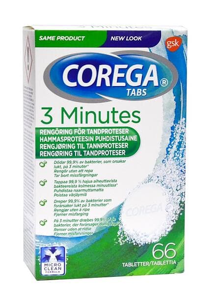 Corega 3 Minutes Tablets 66-pack