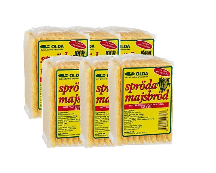 Spröda Majsbröd 6 X 70g