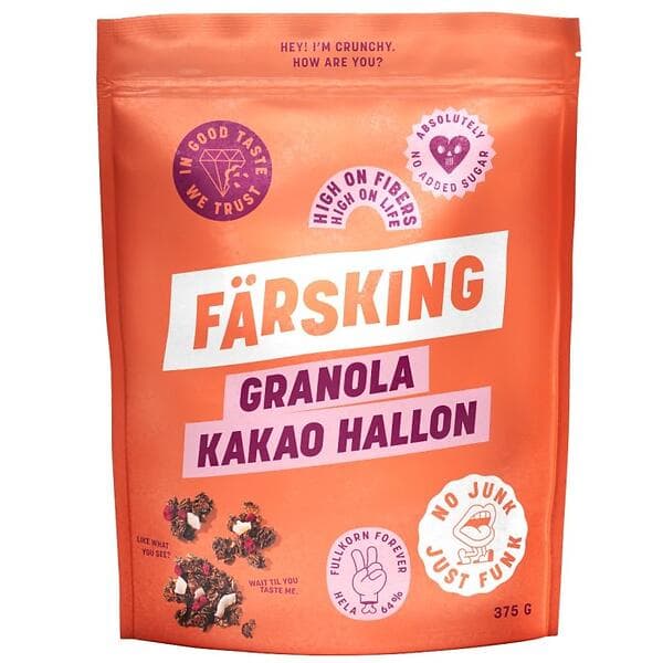 Färsking Granola Kakao & Hallon 375g