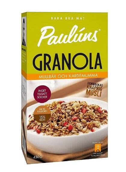 Pauluns Granola Mullbär & Kardemumma 450g