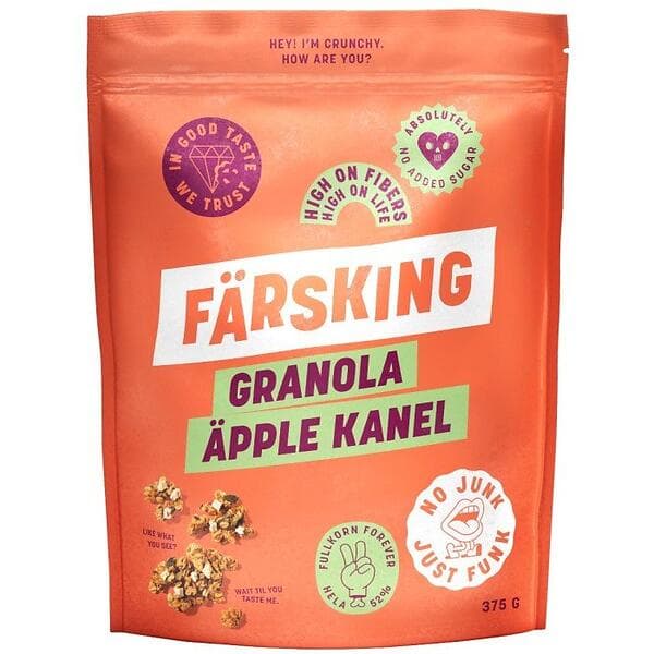 Färsking Granola Äpple & Kanel 375g