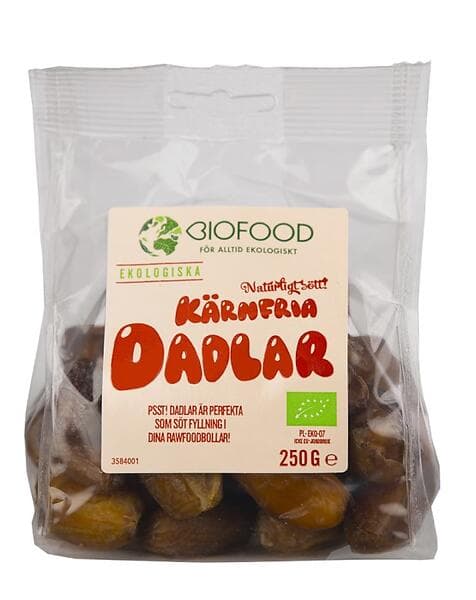 Biofood Dadlar Kärnfria 250g