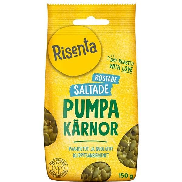 Risenta Pumpakärnor Rostade & Saltade 150g