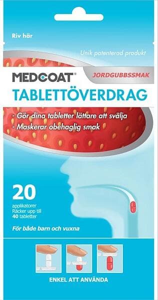 Medcoat Tablettöverdrag Jordgubb 20st