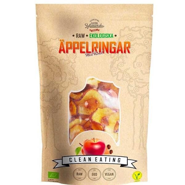 Clean Eating Äppelringar Med Kanel 50g