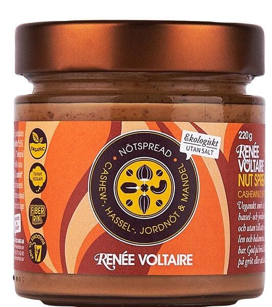 Renée Voltaire Nötspread Cashew, Hasselnöt, Jordnöt & Mandel 220ml