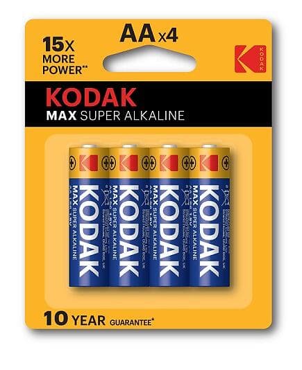 Kodak Max Super Alkaline AA-batterier 4-pack