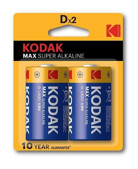 Kodak Max Super Alkaline D 2-pack