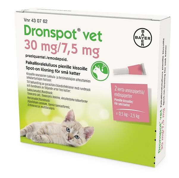 Vetoquinol Dronspot Vet Spot-on Lösning för Små Katter 2st