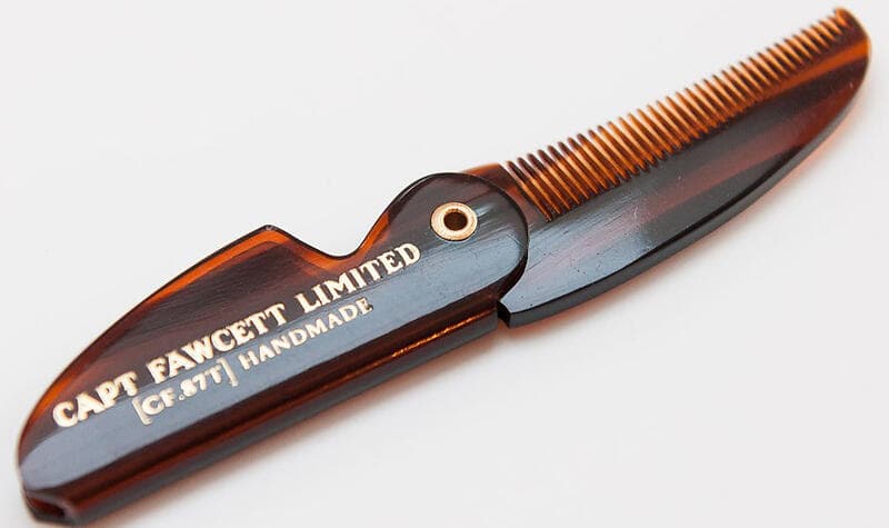 Captain Fawcett Folding Pocket Moustache Comb