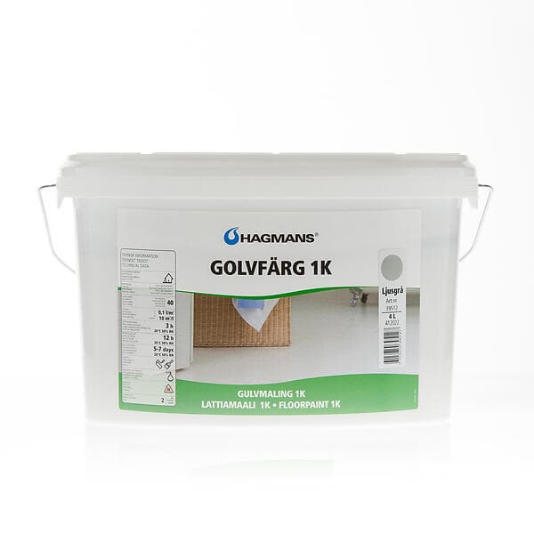 Hagmans Golvfärg 1K 000 Vit 1L