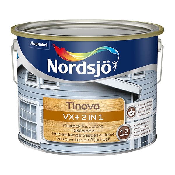 Nordsjö Fasadfärg Tinova VX+ 2in1 Svart (2,5L)