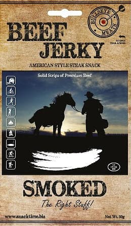 Beef Jerky Snacks Bullseye Meats Beef Jerky Smoked 50g