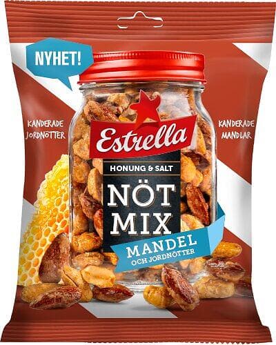 Estrella Nötmix Mandel, Honung & Salt 175g