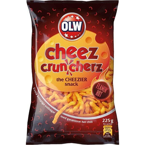 OLW Flamin Hot Cheez Cruncherz 225g