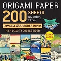 Origami Paper 200 Sheets Japanese Woodblock Prints 8 1/4"