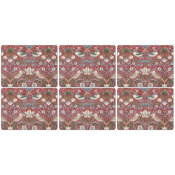 Morris & Co. for Pimpernel Strawberry Thief Bordsunderlägg 6-pack