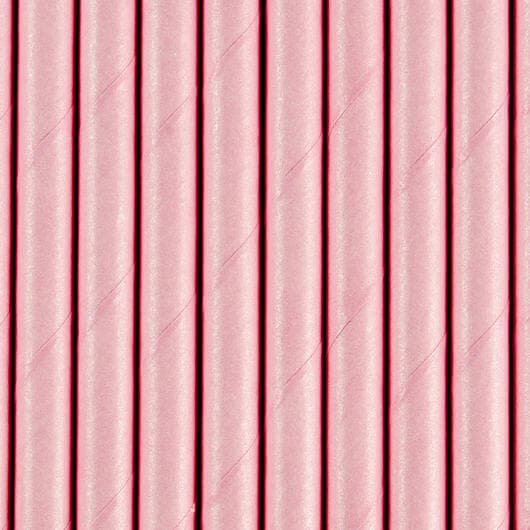 PartyDeco Paper Straws Light Pink 10-pack