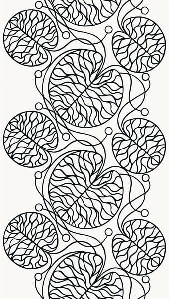 Marimekko Bottna Tyg Svart/Vit 145cm