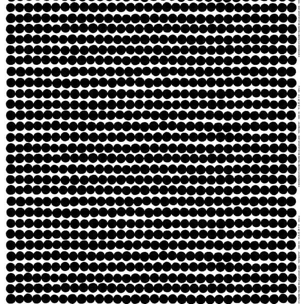 Marimekko Räsymatto Tyg Svart-Vit 145cm