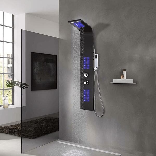 vidaXL Shower Panel 142996 (Svart)