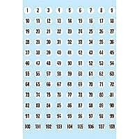 Herma Numbers Sheet 1-540 Paper x