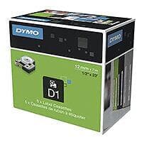 Dymo Label Cassette D1 White on Clear 12mm x 7m