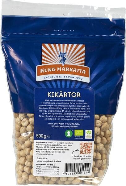 Kung Markatta Kikärtor 500g