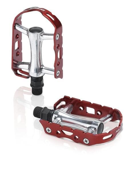 XLC Cykelpedaler pedal PD-M15 MTB Ultralight V silver/röd