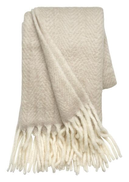 Cozy Living Pläd Mathea Melange Alpaca (130x170cm)