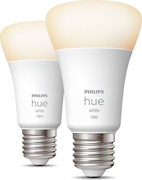 Philips Hue White LED E27 A60 2700K 1100lm 9,5W 2-pack