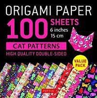 Origami Paper 100 Sheets Cat Patterns 6' (15 Cm)