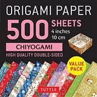 Origami Paper 500 Sheets Chiyogami Patterns 4' (10 Cm)