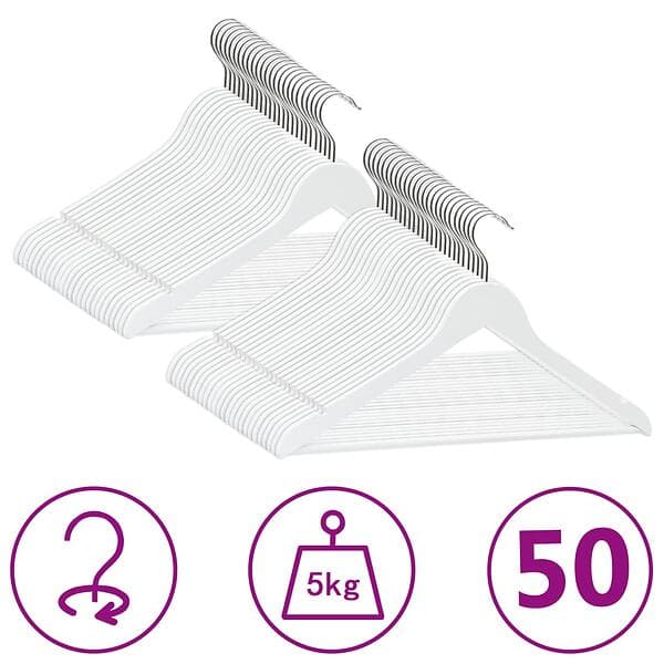 vidaXL Klädgalgar 50-pack