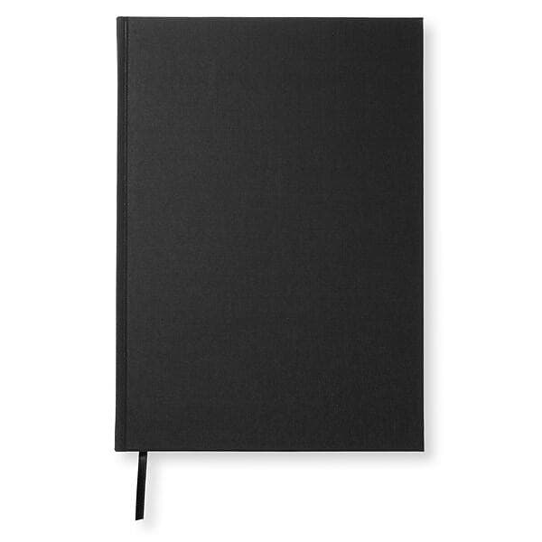 Paperstyle Anteckningsbok A4 Svart Textil 192 Blanka Sidor