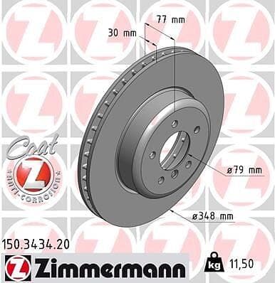 Otto Zimmermann Bromsskiva COAT Z 150.3434.20