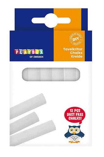 Playbox Tavelkritor Vita 12-pack
