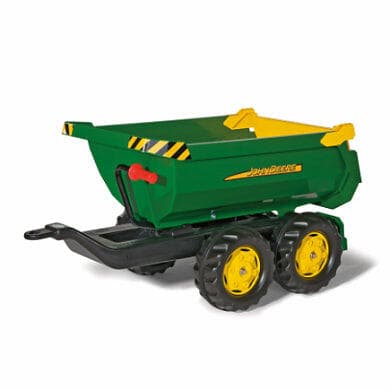 Rolly Toys Giant Half Pipe John Deere Twin Axle Trailer