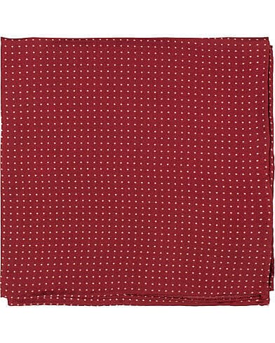 Amanda Christensen Dot Silk Wine Red Handkerchief