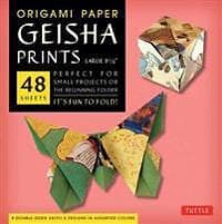 Origami Paper Geisha Prints 48 Sheets X-Large 8 1/4' (21 Cm)