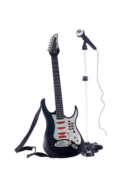 AMO Toys Electronic Guitar with Microphone & Stand