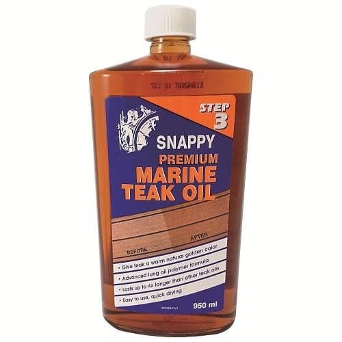 Snappy Boat Care Premium Teak Oil Step 3 950ml