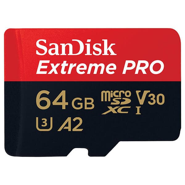 SanDisk Extreme Pro microSDXC Class 10 UHS-I U3 V30 A2 200/90MB/s 64GB