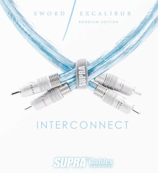 Supra Sword Excalibur ISL Rhodium - Signalkabel RCA - 0,8m