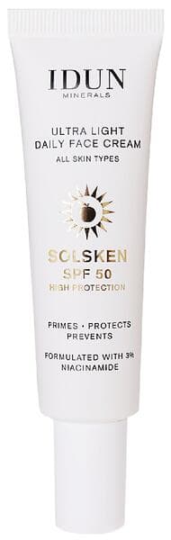 Idun Minerals Ultra Light Daily Face Cream SPF50 30ml