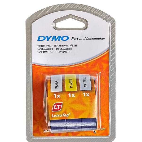 Dymo Märkband LetraTag 3-pack