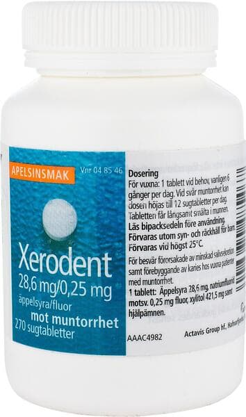 Xerodent 28,6mg/0,25mg 270st