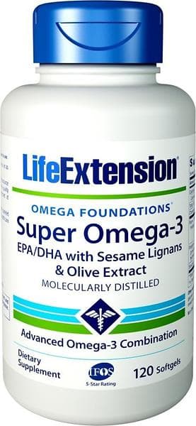 Life Extension Super Omega-3 EPA/DHA 120 Kapslar