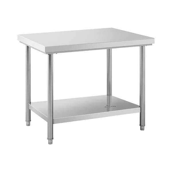 Royal Catering Rostfri arbetsbänk 100 x 70 cm Bärkraft 95kg